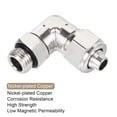thumbnail image 4 of Uxcell Elbow Tube Fitting G1/8 Male Thread Fit for 8mm Tube OD Nickel-plated Copper 2 Pack, 4 of 5