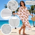 thumbnail image 6 of Xixirimido Guinea Pigs Cherries Pink Print Women Kaftan Dresses Plus Size Beach Cover Up Deep V-Neck Batwing Sleeves Swimsuit Coverups Summer Caftan Dress, 6 of 7
