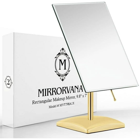 RECTANGULAR MAKEUP MIRROR Gold