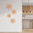 thumbnail image 5 of Orange Metal Wall Sculptures 4-Pack Starburst Sunburst Decor for Living Room Bedroom Entryway, 5 of 7