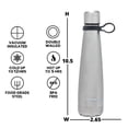 thumbnail image 4 of Botella de agua Costablue de acero inoxidable aislante de 500 ml, 4 of 9