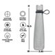 thumbnail image 4 of Botella de agua Costablue de acero inoxidable aislante de 500 ml, 4 of 9