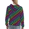 thumbnail image 7 of Honeii Rainbow Hearts Pattern Womens Oversized Hoodies Long Sleeve Sweatshirts Pullover Fall Outfits with Pocket-X-Large, 7 of 7