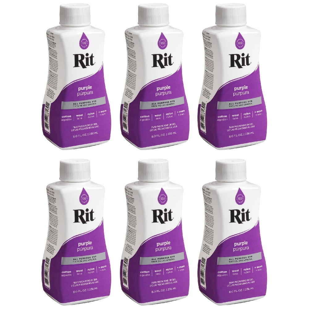Rit All Purpose Liquid Dye Purple 8 oz, 6 Pack