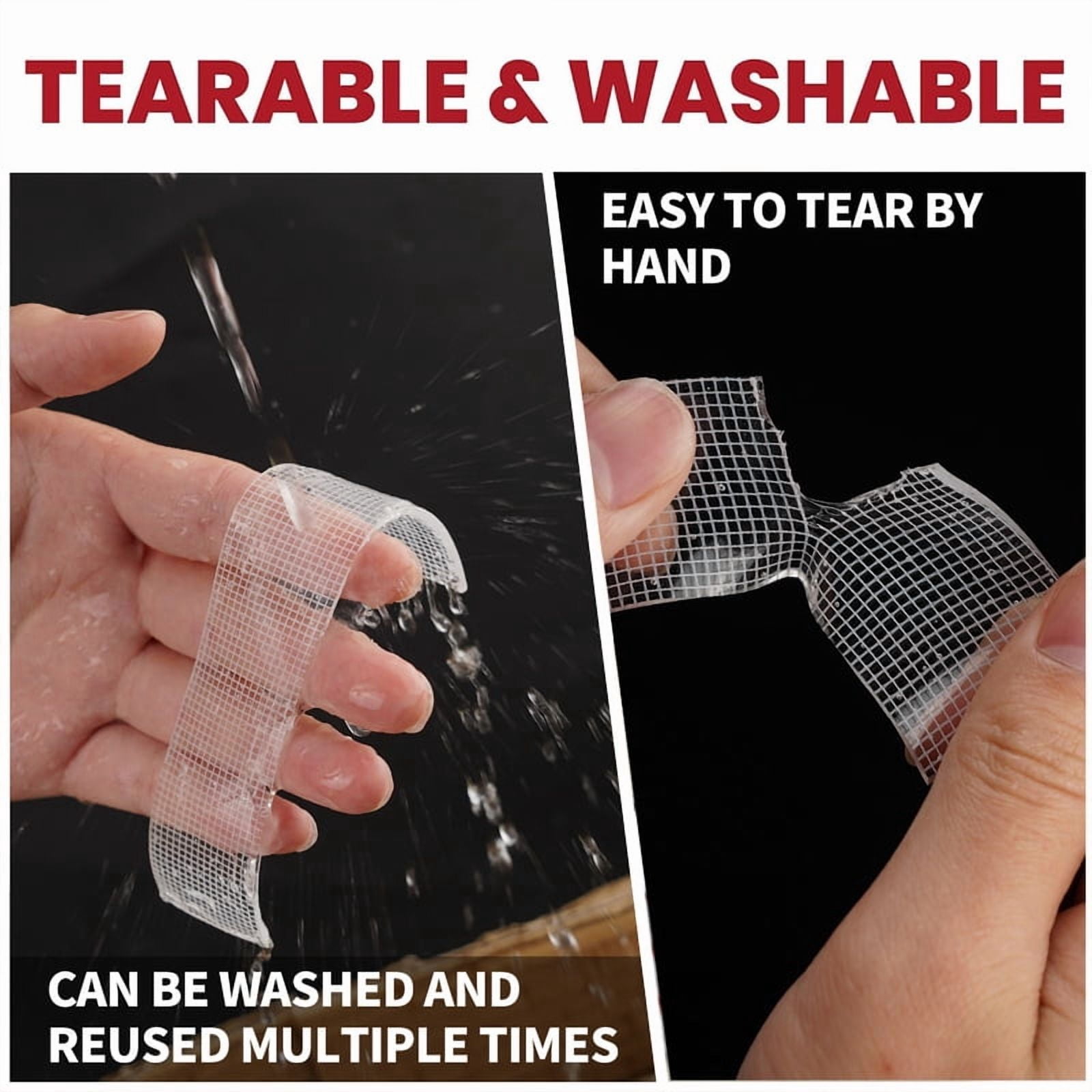 5m Nano Double-Sided Adhesive Tape - Ultra-Strong adhesion， Clear, Removable & Waterproof - Heavy-Duty, Extra Sticky Strip for E