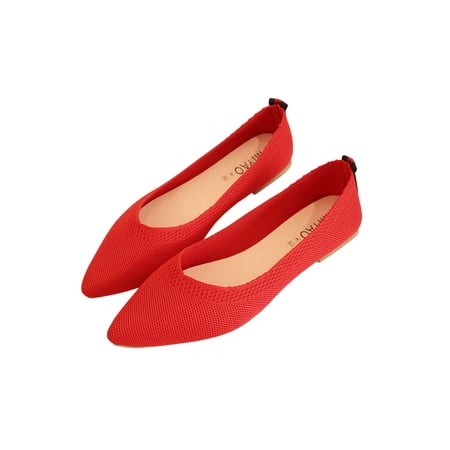 

Zodanni Women s Ballet Flats Pointed Toe Slip-On Classic Casual Cute Flat Shoes