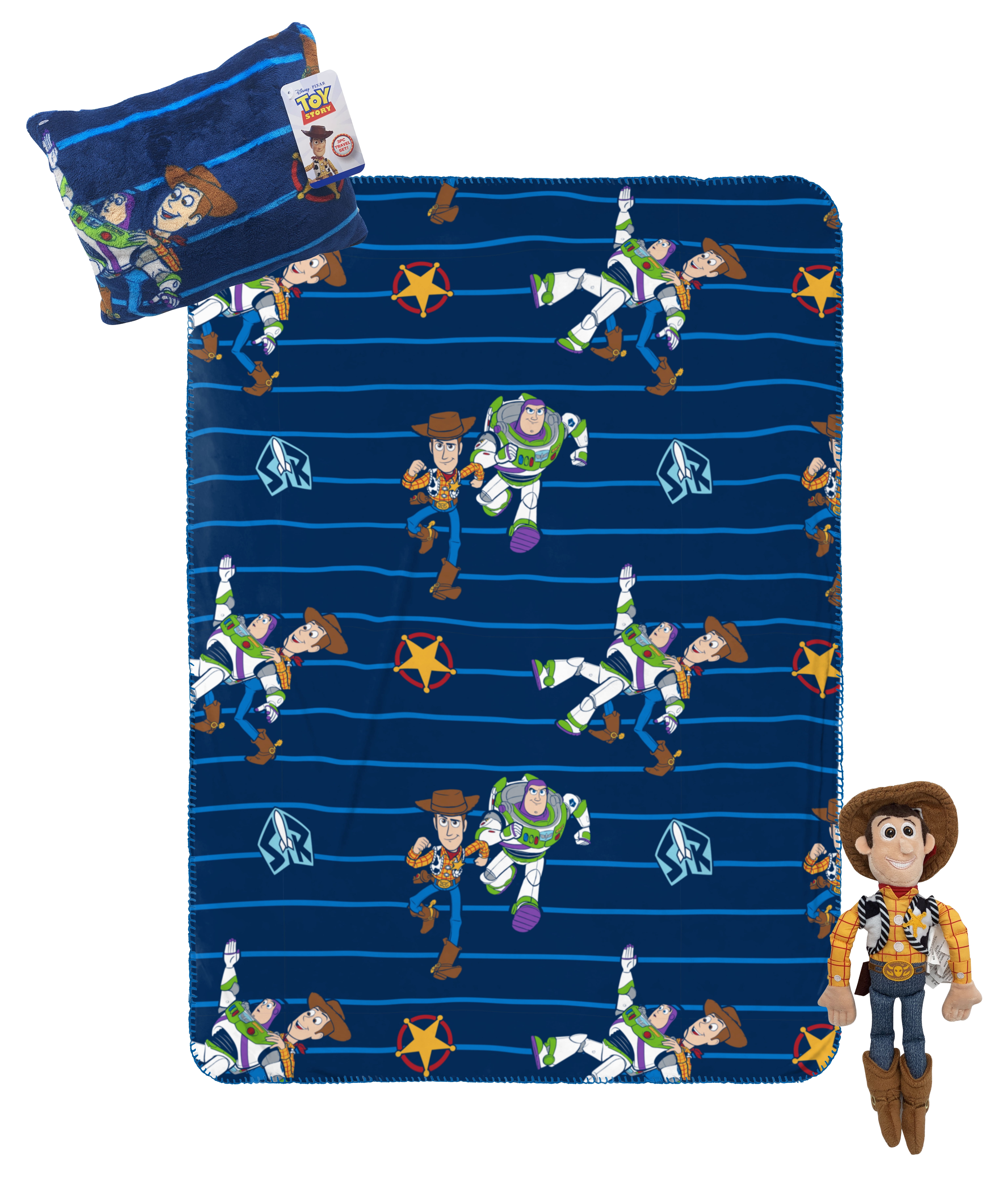 Disney Pixar Toy Story Toy Story Kids Travel Set w/ Throw, Pillow Buddy & Decorative Throw