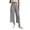 Gray, variant on Hurxie Women's Linen Capri Pants Wide Leg with Drawstring Elastic Waist Casual Cropped Pant Gray,S