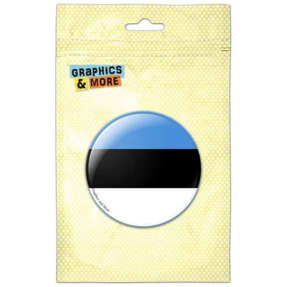 Estonia National Country Flag Pinback Button Pin Badge