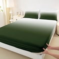 thumbnail image 3 of jejeloiu Modern Minimalist Style Twin Sheet Sets,Abstract Geometric Twin Fitted Sheet,Gradient Green White Flat Sheet For Men Women,Super Cozy Room Decor,3-Piece, 3 of 7