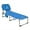 Blue, variant on Goplus Outdoor Beach Lounge Chair Folding Chaise Lounge with Pillow Turquoise