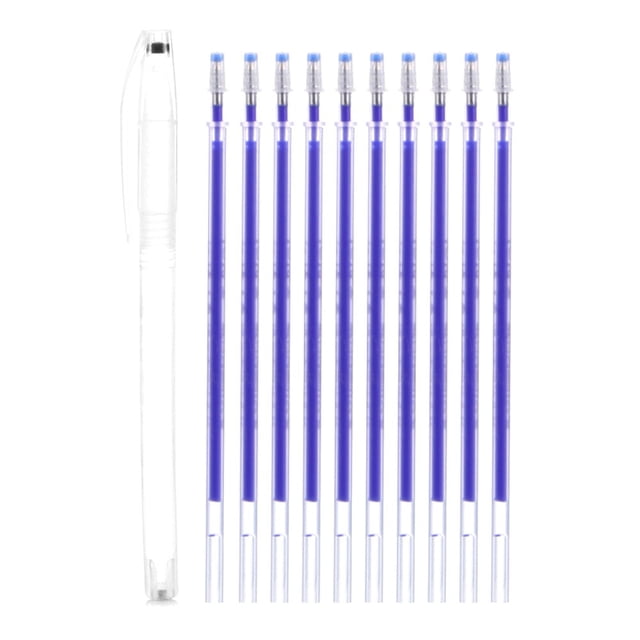 LEEYNEER Sewing Pen Widely Used Bright Color Practical Heat Erasable Fabric Marking Pen with Refills
