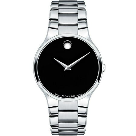 Serio Black Dial Stainless Steel Men's Watch (Best Prices On Movado Watches)