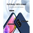 thumbnail image 2 of 【3 in 1 for Samsung Galaxy A03S case, with 2 Pack Screen Protector, Camera Protection，Liquid Silicone Slim Shockproof Protective Phone Case 6.5inch [Microfiber Lining] (Navy Blue), 2 of 12
