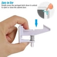 thumbnail image 4 of Spencer 20 Pack Universal Cabinet Locks Child Safety, Adhesive Child Kids Baby Proof Drawer Cabinet Locks Latches, No Drilling or Tools Required (White), 4 of 9