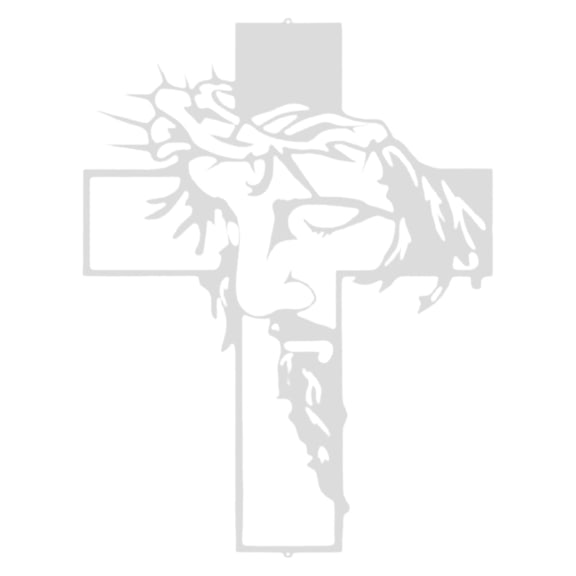 ABODELINE Jesus Wall Cross Decor Metal Crucifix Wall Hanging Wall Sculpture for Living Room Home Office Thankful Religious Gifts Grateful Blessed Christian Home Decor Entry Way, 8.3"x 11.8"