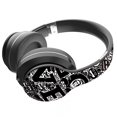 thumbnail image 4 of Bearachild 5 .0 Auriculares inalámbricos Graffiti Auriculares plegables para juegos deportivos para teléfono móvil Cables de audio/vídeo Negro Plata, 4 of 6