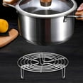 thumbnail image 6 of 6-Inch Round Stainless Steel Steaming Rack - Heat Resistant Cooking Rack for Even Steam Distribution and Easy Cleaning - Silver, 6 of 9