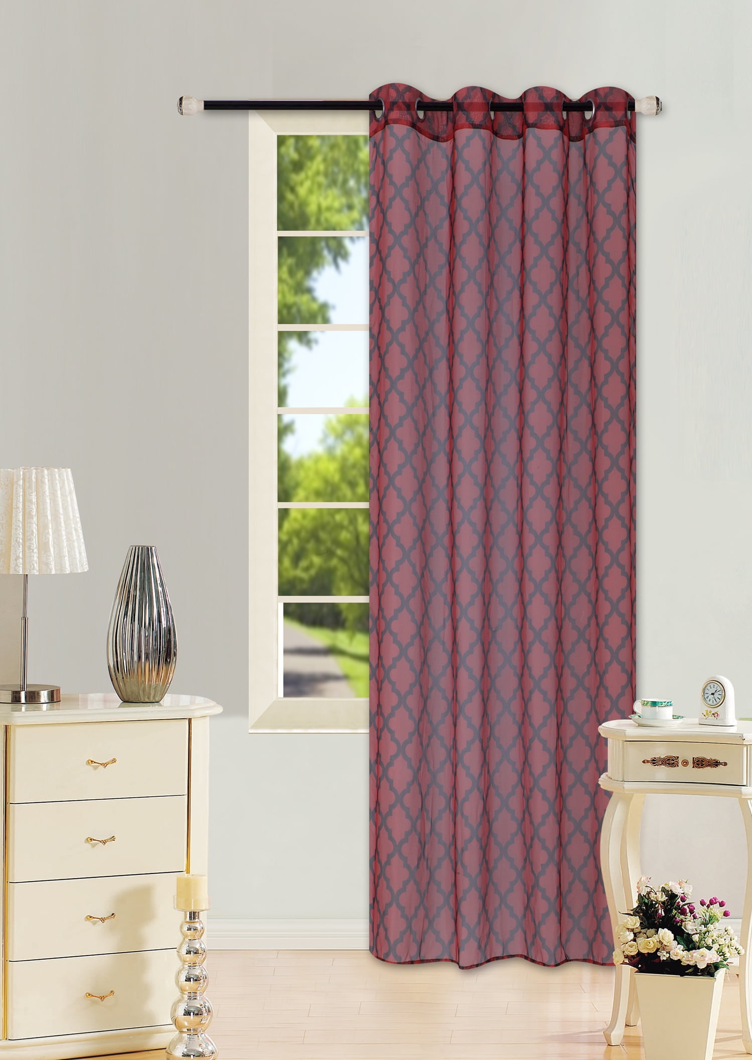 S38 1PC SINGLE STYLE GROMMET TOP VALANCE TOPPER WINDOW CURTAIN VOILE SHEER 
