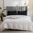 thumbnail image 4 of Linnome Quilt Cover Soft Washed Cotton Solid Color for Student Dormitory Bedding 68.1x90.2in White, 4 of 7