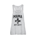 thumbnail image 1 of Mama Off Duty Women's Fashion Sleeveless Flowy Racerback Workout Yoga Tank Top Sport Grey Large, 1 of 3