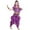 Purple, variant on Fozruso 2 Piece Outfit Sets Girls Dance Outfits PerFormance Set With Glitter Short Sleeves Long Pants Waist Chain Scarf Necklace For Stage Show Summer Ages 3 12 Years,7-8 Years(Blue)