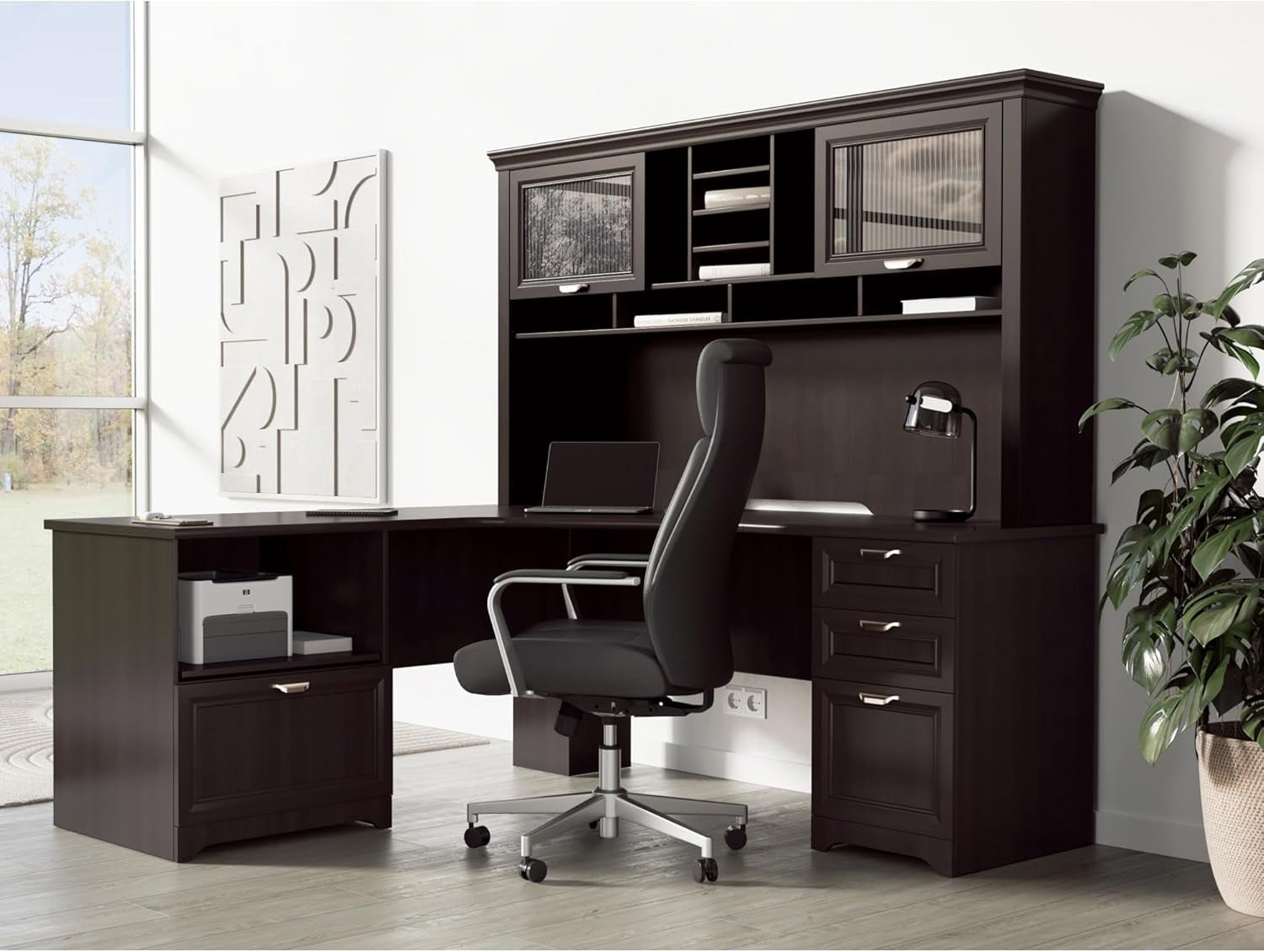 Sauder Costa Hutch, Chalked Chestnut Finish - Walmart.com