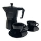 thumbnail image 1 of HUDSON VALLEY | Set Cafetera Italiana de Aluminio 290 ml, ideal para 6 tazas + 2 Pocillos y 2 Platos de Cerámica, Cafetera Moka Clásica para Café Espresso, Compacta y Duradera, Color Negro, 1 of 6