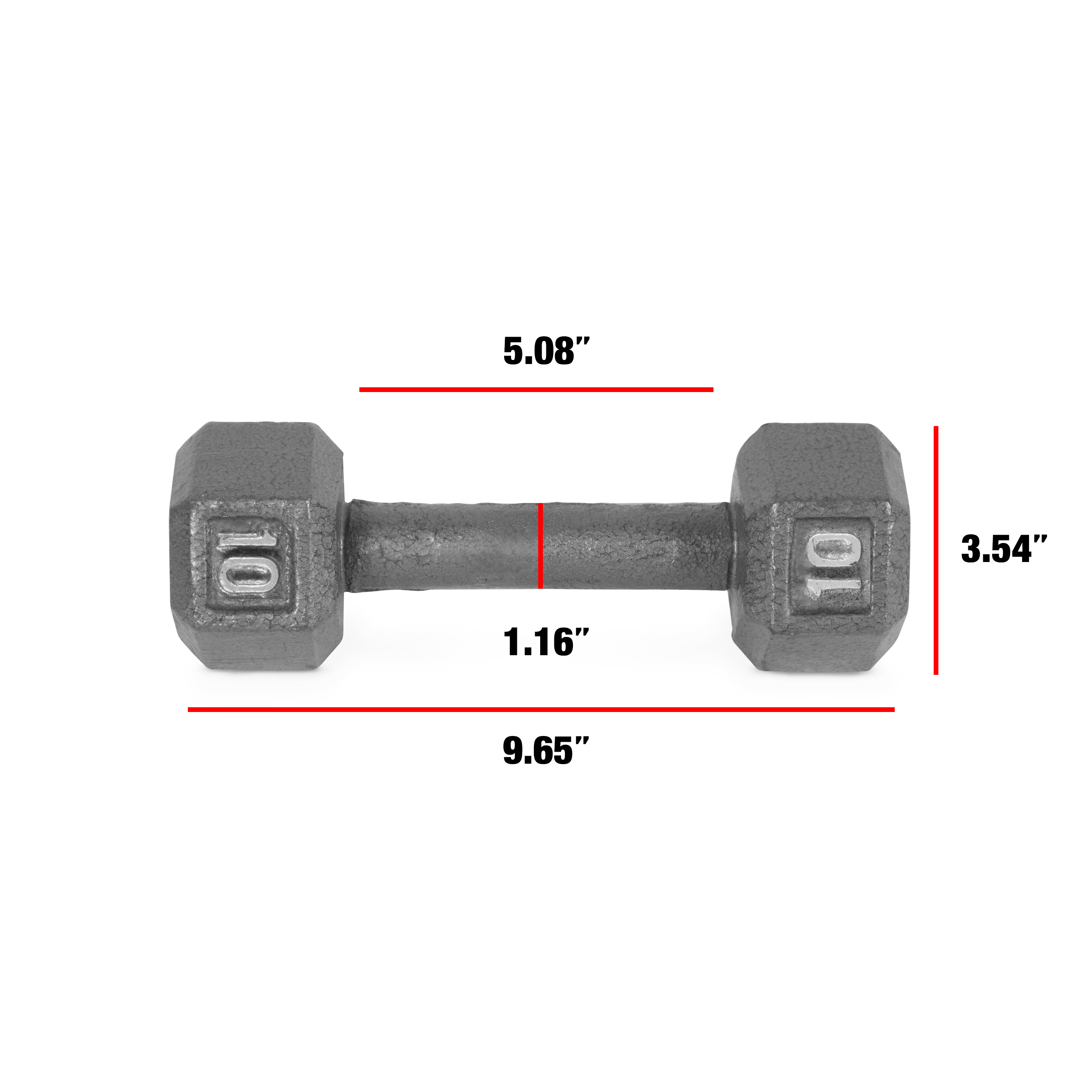 CAP Barbell 10lb Cast Iron Hex Dumbbell, Single - image 2 of 6