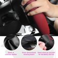 thumbnail image 3 of Ziciner Genuine Leather Steering Wheel Cover, Stitch on Wrap, Breathable Anti-Slip Car Steering Wheel Protector for Max Diameter 15 Inch, DIY Sewing with Needles Thread (Wine Red, Hole), 3 of 6