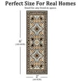 thumbnail image 2 of TECHVIDA 2'x6' Hallway Runner Rug Boho,Non Slip Machine Washable Rugs for Hallway Kitchen,Dark Brown, 2 of 9