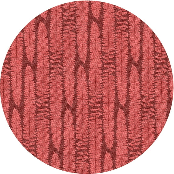 Ahgly Company Indoor Round Patterned Love Red Area Rugs, 6' Round