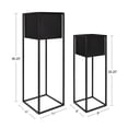 thumbnail image 2 of Kate and Laurel Palade Modern Indoor Plant Stand, Set of 2, Black, Chic Metal Indoor Planter, 2 of 7