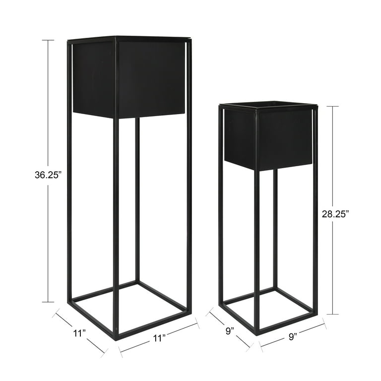 Kate and Laurel Palade Modern Indoor Plant Stand, Set of 2, Black, Chic Metal Indoor Planter Kate and Laurel Palade Modern Indoor Plant Stand, Set of 2, Black, Chic Metal Indoor Planter