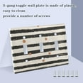 thumbnail image 3 of Yayeee Toggle Light Switch Wall Plate 2-Gang 4.56"x4.48" Decorative Outlet Cover, Black Stripes, 3 of 7