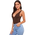 thumbnail image 4 of Women's Spaghetti Strap Knot Back Crop Top Wrap Cami Top, 4 of 5