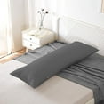 thumbnail image 2 of HNB Store Body Pillow cases Premium 1000TC | Egyptian Cotton Pillow Case | Zippered Body Pillowcase 20x48" inch | 1 Pieces Pillow Case | Dark Grey, 2 of 7