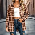 thumbnail image 3 of Tsivenald Womens Plaid Flannel Shirts Casual Roll up Long Sleeve Boyfriend Button Down Checkered Shirt, 3 of 7