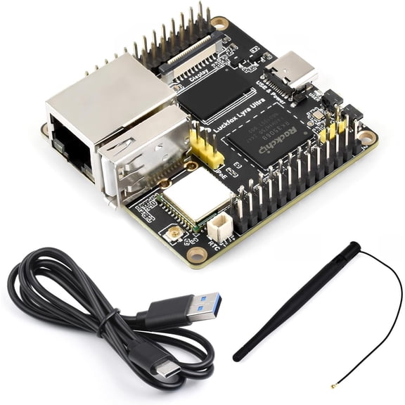 Luckfox Lyra Ultra RK3506B Linux Micro Dev Board, with 8GB eMMC, Triple-core ARM Cortex-A7 & ARM Cortex-M0 Processors, with Wireless