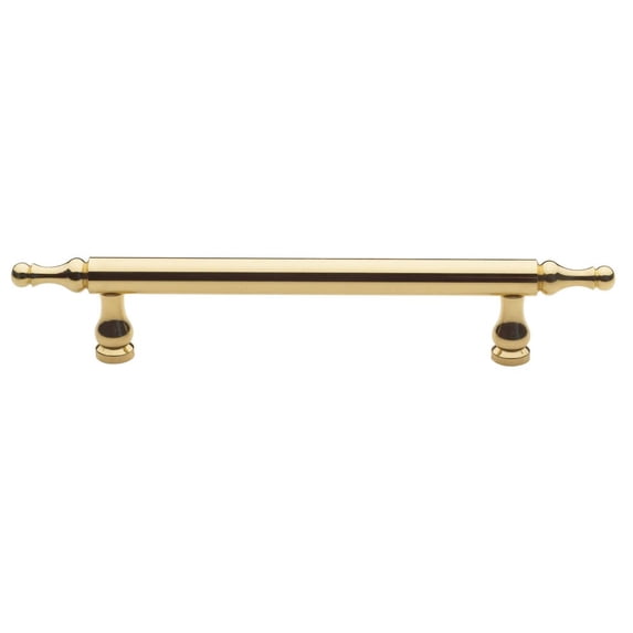 Baldwin 4476030 3.75 in. CTC Spindle Cabinet Pull - Polished Brass