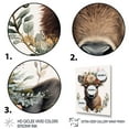 thumbnail image 3 of Designart Cute Baby Bison With Floral Crown Canvas Wall Art, 3 of 5