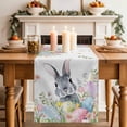 thumbnail image 2 of Table Runner - 120 Inch Long, Easter Kitchen Dining Table Runner Dresser Scarves, Spring Rustic Botanical Floral Rabbit Eggs Leaves Farmhouse Decor for Coffee Tables Wedding Party Banquet, 2 of 8