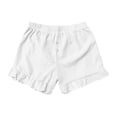 thumbnail image 7 of KHONTS Women's Summer Pajama Boxer Shorts Ruffle Spring Sleepwear Textured Casual Beach Pj Bottoms White XL, 7 of 7