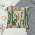 thumbnail image 2 of JRXY  Green Succulent Cactus Decorative Pillow Cushion Covers Orange Flowers Tropical Exotic Desert Plants Oblong Rectangle Throw Pillow Cases for Sofa Bed Couch White, 2 of 5