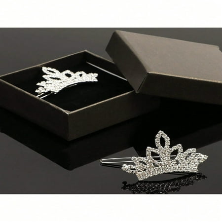 SUGARMOM 2.5 X 1.4 Inch Dog Crown With White Rhinestone Small Pet Tiara (2 Pack)