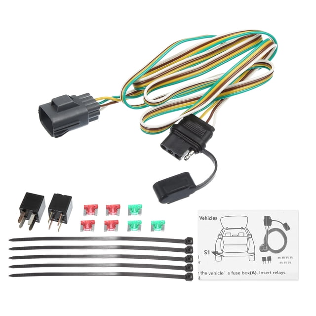 Juego 56245 Unique Bargains Reemplazo arnés de cableado remolque 4 pines 4 vías Chevrolet Traverse 2014-2017 GMC Buick