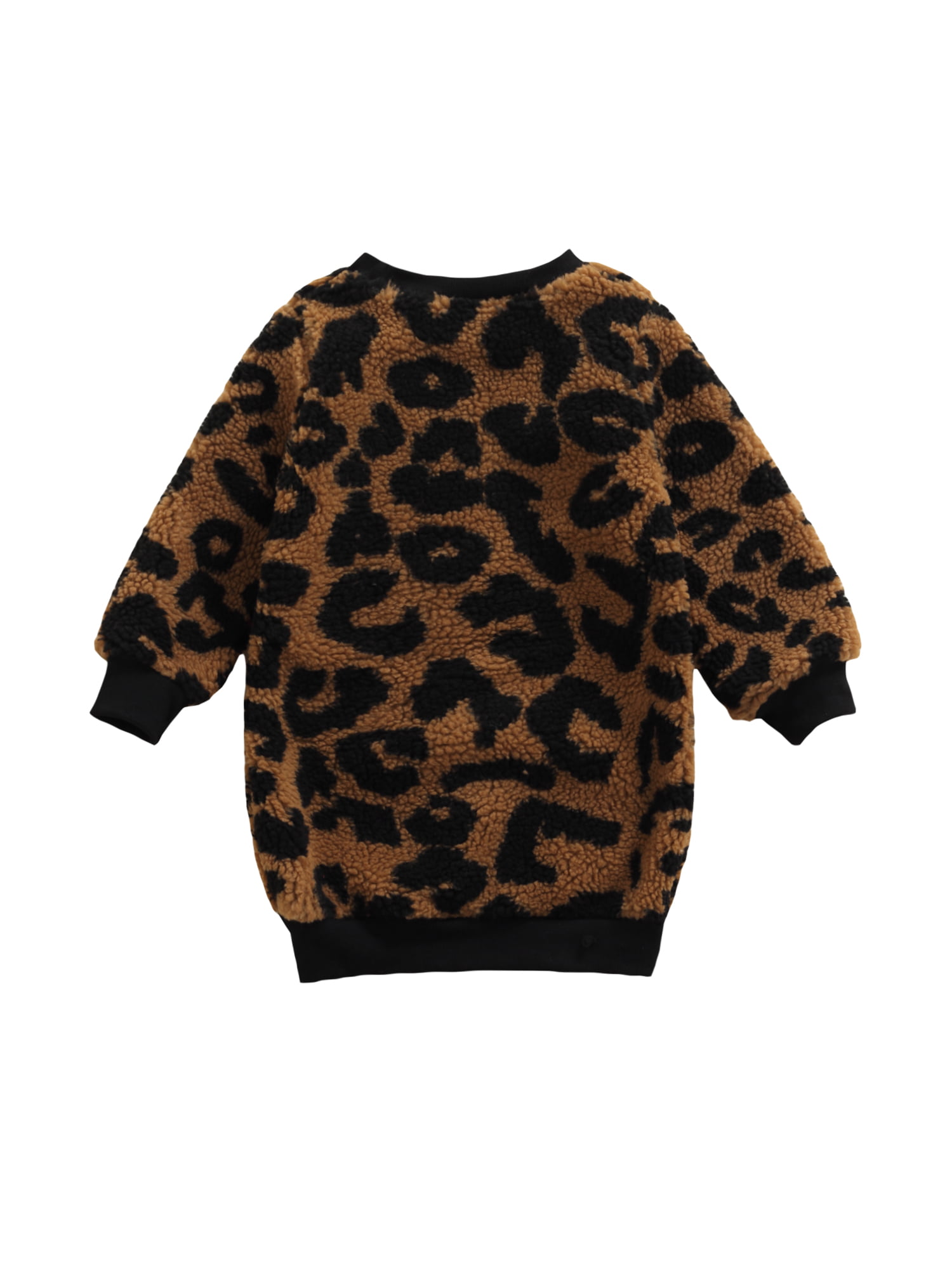 Autumn and Winter Leopard Print Womens Clothing Sweet Tops Pullover Lapel Sweater
