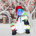 thumbnail image 2 of Amdohai 6FT Christmas Inflatables Penguin & Snowman Shaped LED Blow Up Xmas Inflatable Props With Fixed Stakes Tethers for Outdoor Garden Yard Party Decoration, 2 of 8