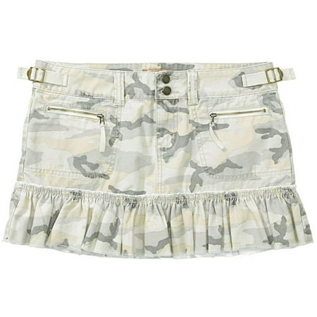 No Boundaries - Juniors Camo Ruffle Skirt