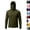 #03 Army Green, variant on UPF 50+ Sun Protection Hoodie for Men Long Sleeve UV Rash Guard Fishing Shirts Quick Dry Lightweight Zipper Hooded Shirt,XL,White